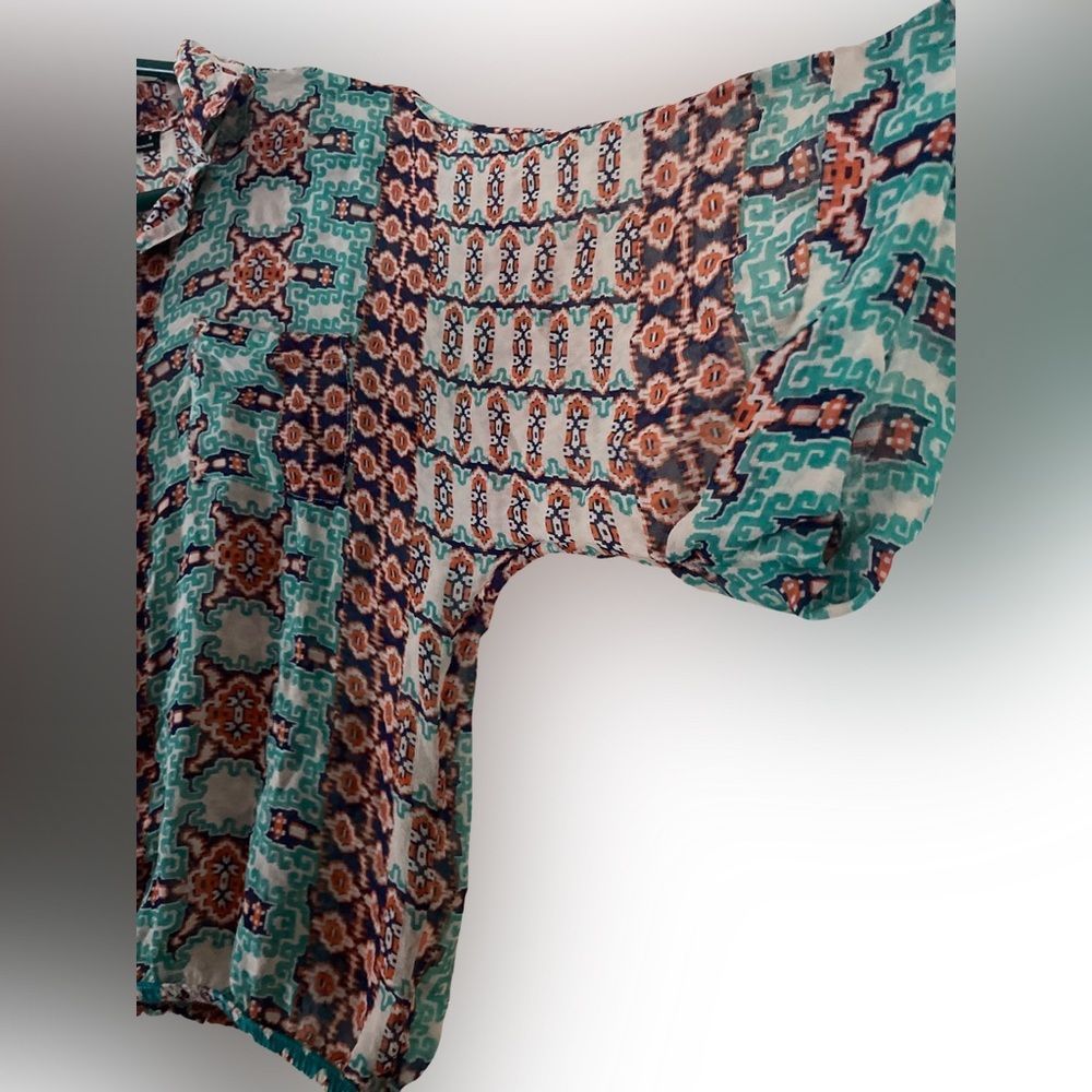 Gypsy 05 100% Silk Bohemian Blouse - Size Small - Picture 10 of 12